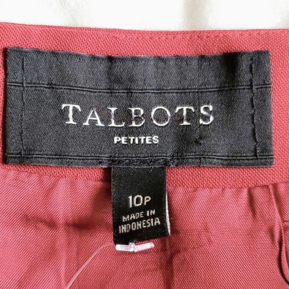 COPY - TALBOTS Burgundy Pencil Skirt Petite - Picture 6 of 7